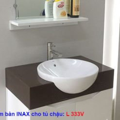 Chậu rửa mặt bán âm INAX L-333V tủ chậu nhỏ