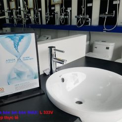 Lavabo bán âm INAX L-333V bàn đá nhỏ