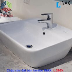 Chậu rửa mặt đặt bàn lavabo INAX L-296V hình chụp thực tế