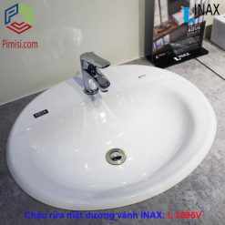 Chậu rửa mặt dương vành INAX L-2395V hình chụp thực tế
