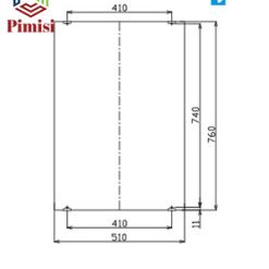 Kích thước gương soi INAX KF-5075VA