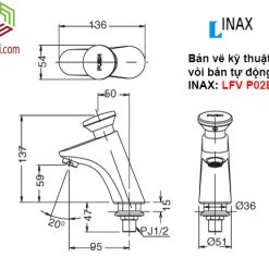 Vòi lavabo bán tự động INAX LFV-P02B