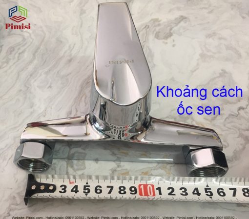 Bản vẽ kích thước vòi tắm nóng lạnh Pimisi 100S