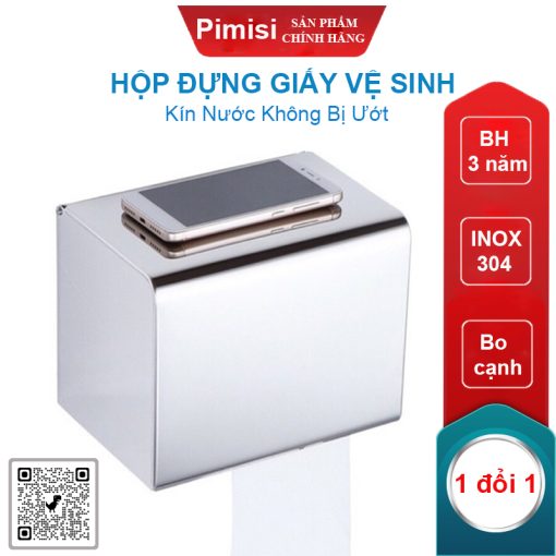 Hộp đựng giấy vệ sinh inox 304 Pimisi PR-042V