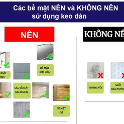 Các bề mặt nên và không nên dùng keo dán