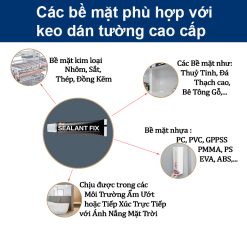 các bề mặt phù hợp với keo dán tường cao cấp
