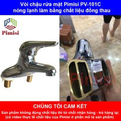 Vòi chậu rửa mặt Pimisi PV-101C được làm từ chất liệu đồng thau