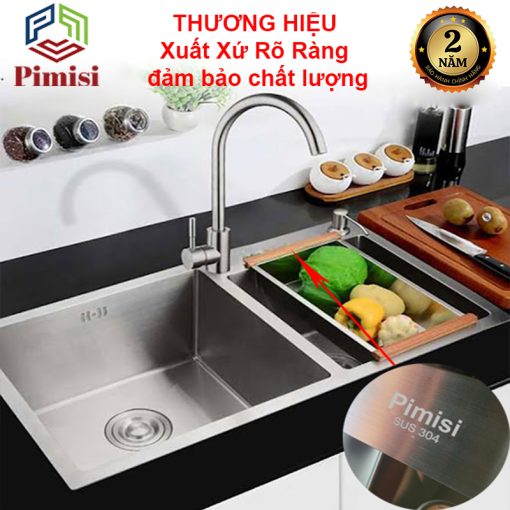 Bồn rửa chén inox Pimisi PB-8245C thương hiệu đến từ Nhật Bản