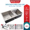 Bồn rửa chén inox 304 Pimisi PR-7843L