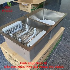Hình chụp thực tế bồn rửa chén inox 304 Pimisi PR-7843C