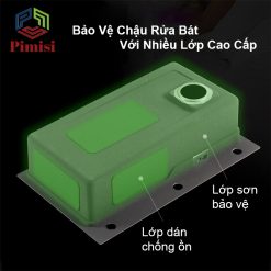 Chậu rửa chén Pimisi PR-7846 được bảo vệ với nhiều lớp cao cấp