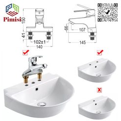 Kích thước chi tiết gật gù nóng lạnh Pimisi PV-203C