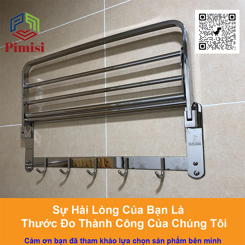 Ảnh chụp thực tế giá treo khăn tắm inox 304 Pimisi PR-011WM