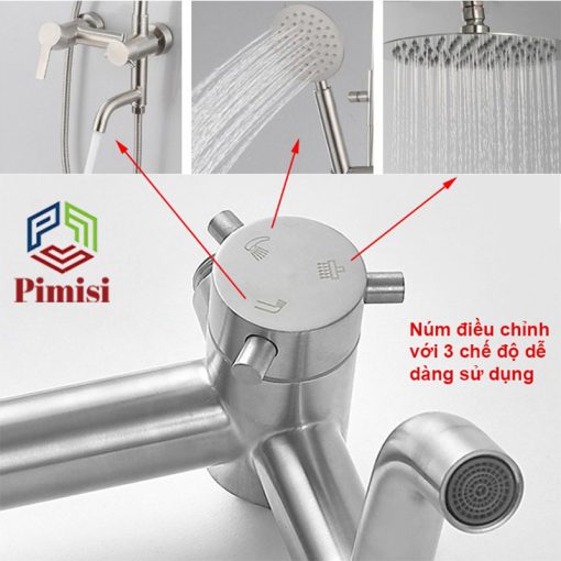 Vòi sen đứng Pimisi PSC-301C với 3 chế độ tắm