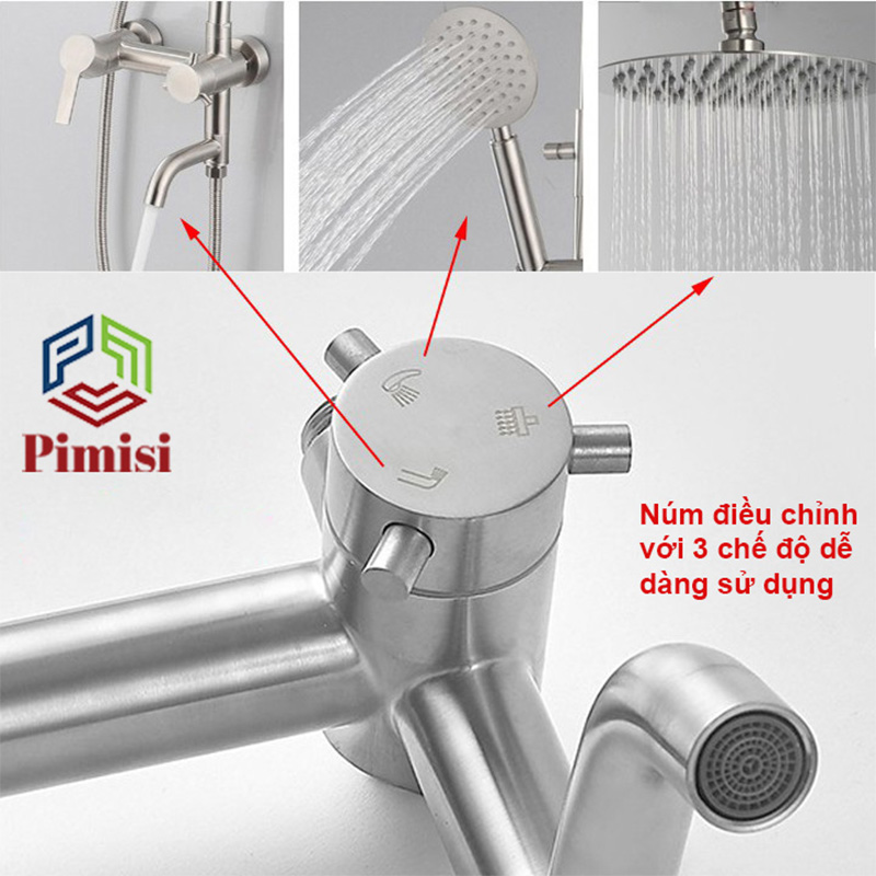 Vòi sen đứng Pimisi PSC-301C với 3 chế độ tắm