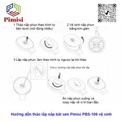 Hướng dẫn vệ sinh bát sen tắm Pimisi PBS-108