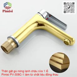 Gật gù nóng lạnh Pimisi PV-308C-1 làm từ chất liệu đồng thau