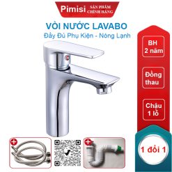 Vòi nước lavabo Pimisi PV-306C-1 nóng lạnh 1 lỗ