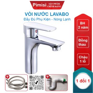 Vòi nước lavabo Pimisi PV-306C-1 nóng lạnh 1 lỗ