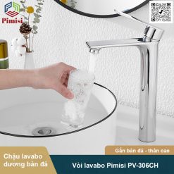 Vòi chậu lavabo Pimisi PV-306CH thân cao