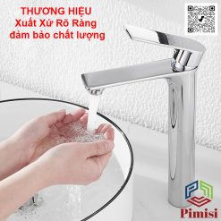 Vòi chậu rửa mặt Pimisi PV-306CH cổ cao thương hiệu đến từ Nhật Bản