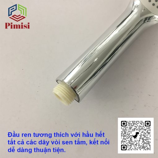 Đầu sen tắm Pimisi PBS-101 tương thích với hầu hết dây vòi hoa sen tắm nóng lạnh