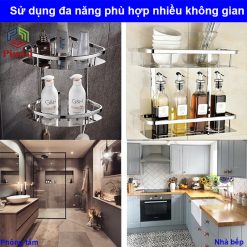 Kệ góc phòng tắm inox 304 Pimisi PK-026G