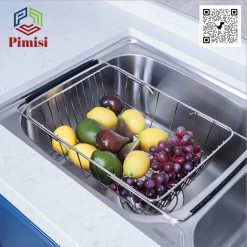 Rổ gác bồn rửa Pimisi PRR-21 tay nắm bọc cao su chống trơn trượt