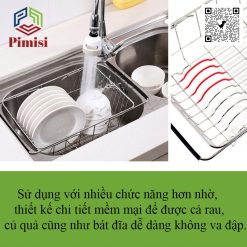 Rổ inox gác chậu chính hãng Pimisi PRR-21