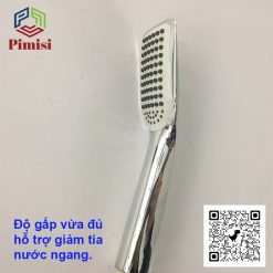 Vòi sen tắm nóng lạnh Pimisi PBS-101 có độ gập vừa đủ hỗ trợ giảm tia nước ngang