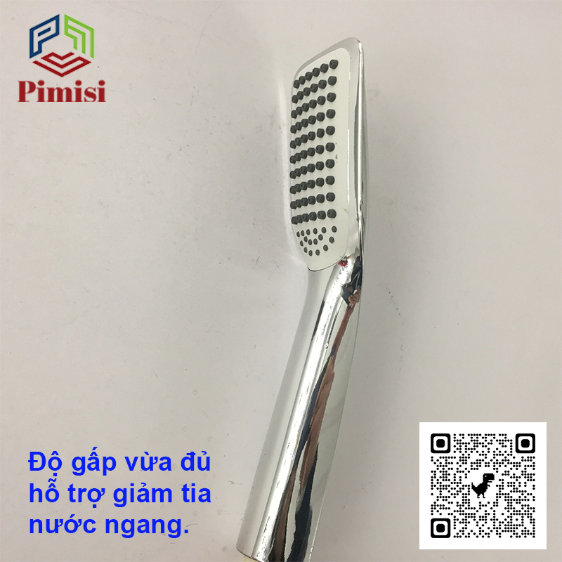 Vòi sen tắm nóng lạnh Pimisi PBS-101 có độ gập vừa đủ hỗ trợ giảm tia nước ngang