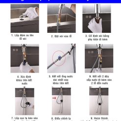 Hướng dẫn lắp đặt đúng kỹ thuật vòi rửa bát dây rút Pimisi PVR-301C
