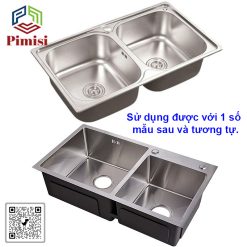 Mẫu chậu rửa bát phù hợp với xi phông Pimisi PXP-21-2 tương ứng