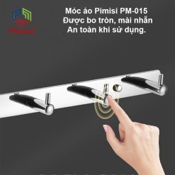 Móc áo Pimisi PM-015 được bo tròn, mài nhẵn, an toàn khi sử dụng