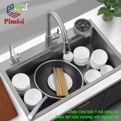 Chậu rửa chén bát Pimisi PB-7846 siêu to rửa xoong nồi ngoại cỡ