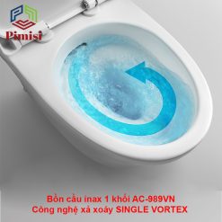 Bệt vệ sinh inax 989 công nghệ xả xoáy single vortex