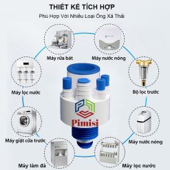 Đầu nối xả nước chống mùi Pimisi PDT-501 tích hợp tất cả ống xả