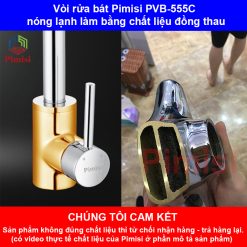Vòi rửa chén bát Pimisi PVB-553C được làm từ đồng thau