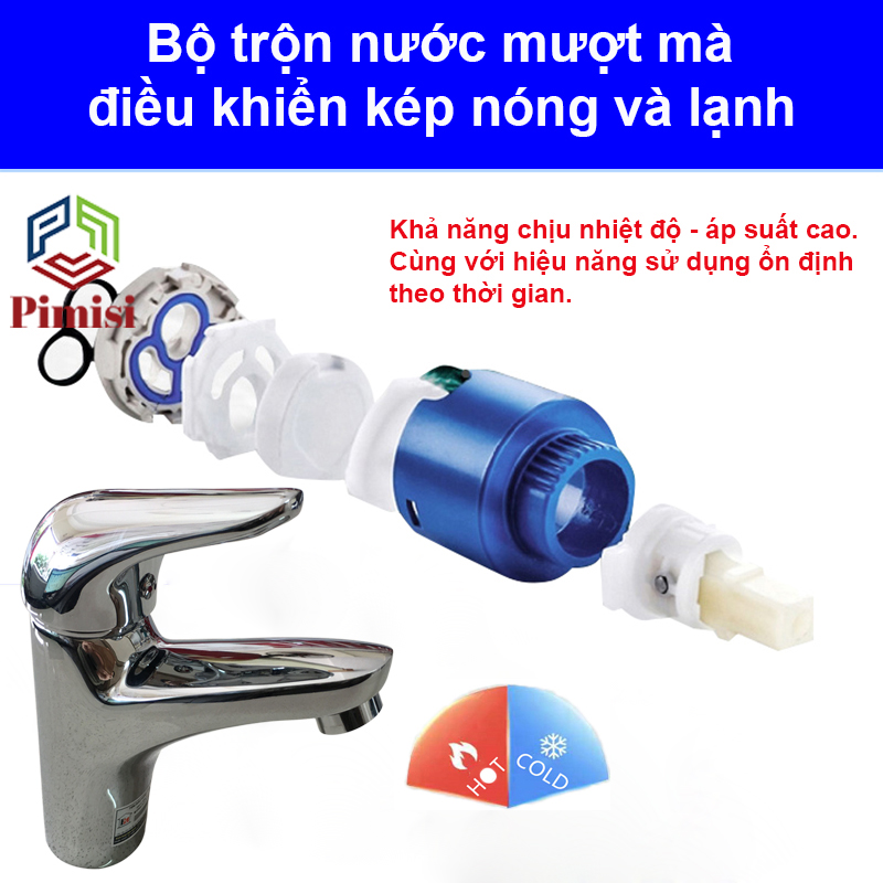Bộ trộn nước gật gù Pimisi PV-101C-1 chịu được nhiệt độ - áp suất cao