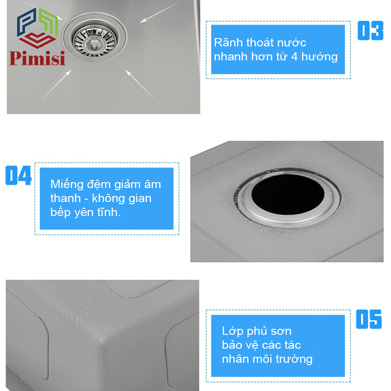 Chậu Rửa 1 Ngăn Pimisi PC-6245