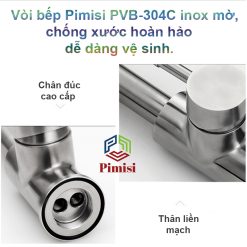Vòi rửa chén Pimisi PVB-304C inox mờ