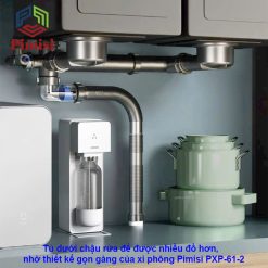 Xi phông chậu rửa chén Pimisi PXP-61-2 gọn gàng, nên để được nhiều đồ