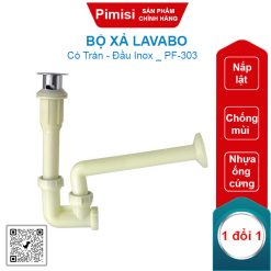 Bộ xả lavabo Pimisi PF-303 đầu inox ngăn mùi