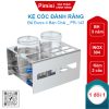 Kệ cốc đánh răng Pimisi PR-143 inox 304 kèm 2 cốc
