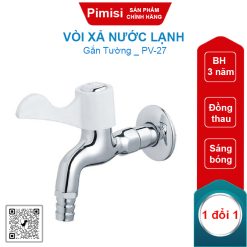 Vòi xả nước lạnh Pimisi PV-27 đồng thau gắn tường