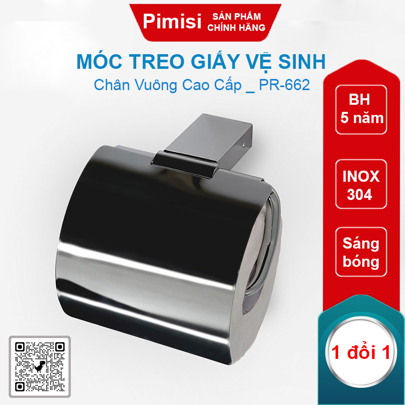Móc treo giấy vệ sinh Pimisi PR-662 có lõi inox 304