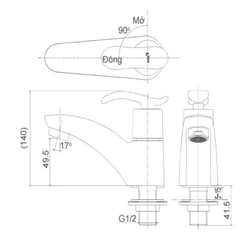 Vòi Lavabo Lạnh Inax LFV-11AP nhỏ gọn - Ảnh 2