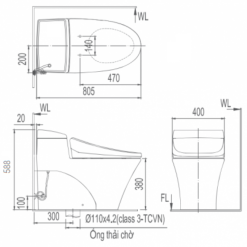 Alternative view of Bồn cầu thông minh Inax AC-1017R/CW-KB22AVN