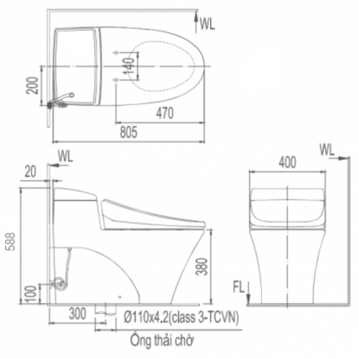 Bồn cầu thông minh Inax AC-1017R/CW-KB22AVN - Ảnh 2