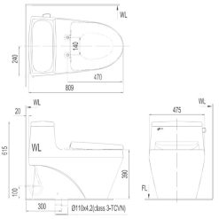 Alternative view of Bồn cầu thông minh Inax AC-1035/CW-KB22AVN